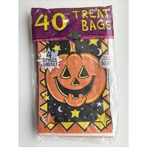 VTG Paper Trick or Treat Bags Fun World 90s Halloween 40 Bags 1995 NOS